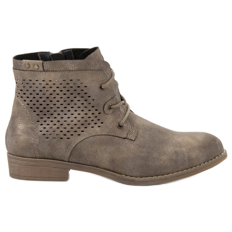 Groto Gogo Khaki prolamované botičky vícebarevný zelená