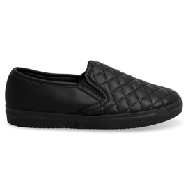 Prošívané tenisky Slip On 5077 černé černý
