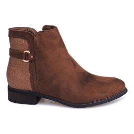 Suede Booties Chelsea boty HQ873 Camel hnědý