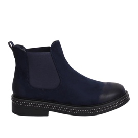 Tmavě modré dámské boty Chelsea WY-2842 Blue námořnická modř