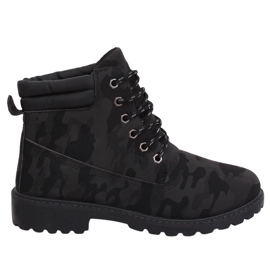 Dámské kozačky Camo W-3033 Blackcamuflage černý