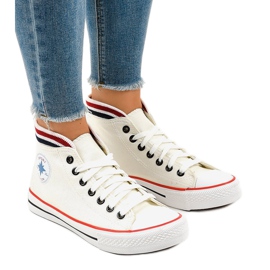 Klasické bílé šněrovací tenisky W01 bílý Klasické bílé šněrovací tenisky W01 bílý