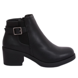 Černý boty na podpatku Jodhpur B0-232 Black