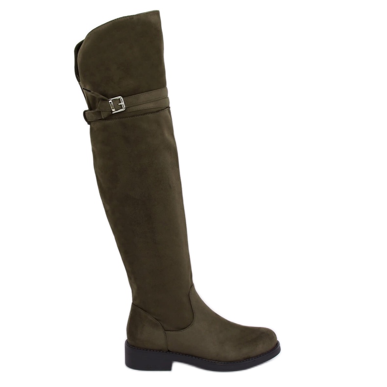 Kozačky nad kolena zelená SU-2850 zelená