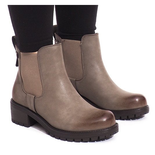 Teplé boty BH56-KB Khaki vícebarevný zelená