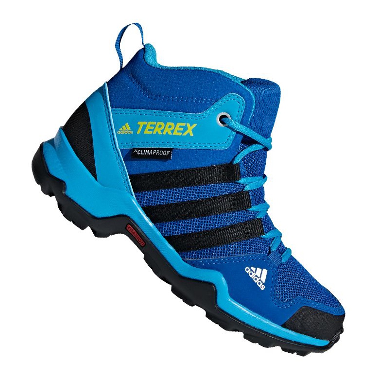 Boty adidas Terrex AX2R Mid Cp Jr BC0673 modrý vícebarevný