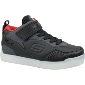 Boty Skechers Energy Lights Jr 90613L-BKRD černý