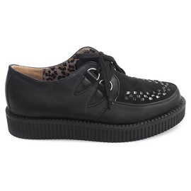 Boty Creepers na platformě 061ss černé černý