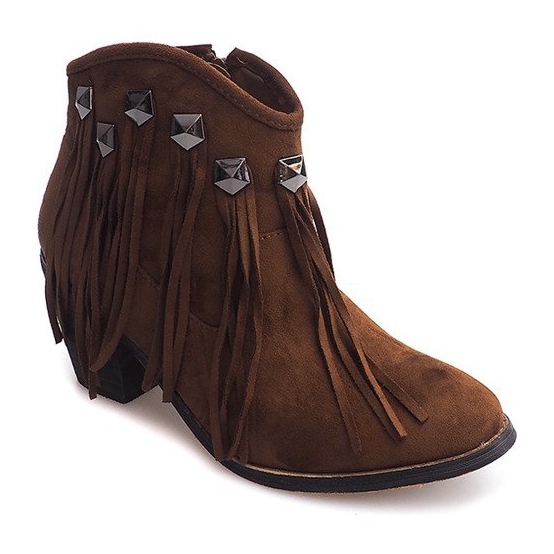 Kombinovaná obuv Fringe Boho 99-105 Camel hnědý