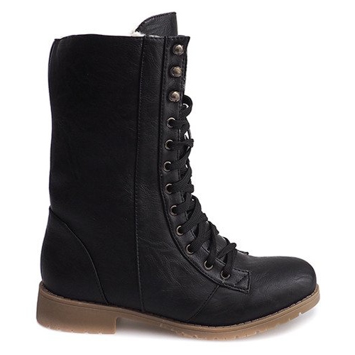 Teplé boty Jodhpur Fur 1053 Black černá