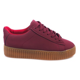 Creepers boty na červené platformě AM-1101 červený