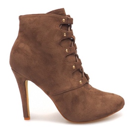 Boty na vysokém podpatku H253 Khaki vícebarevný zelená Boty na vysokém podpatku H253 Khaki vícebarevný zelená