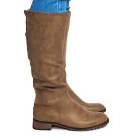 Vysoké teplé boty BL2830 Khaki zelený