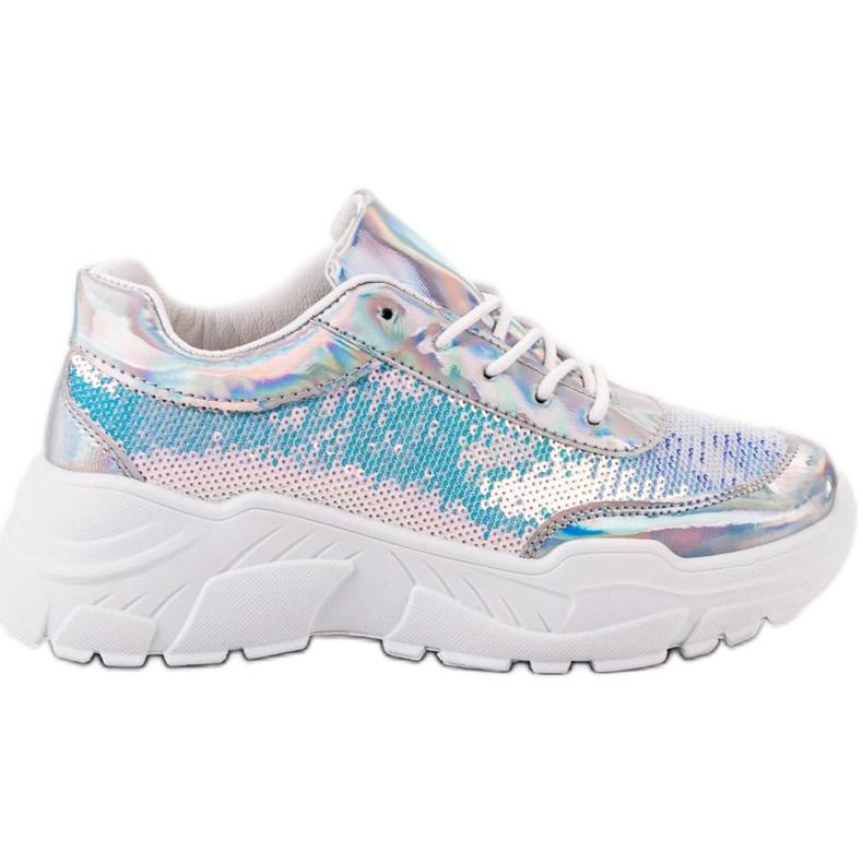 Marquiz Sportovní obuv s flitry šedá