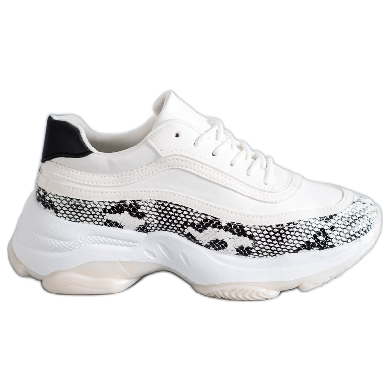 SHELOVET Snake Print Trainers bílý vícebarevný