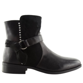 Černé dámské černé boty 1046-PA Black černý
