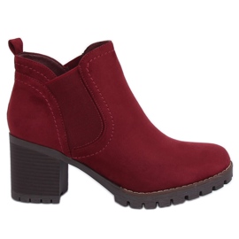 Boty Maroon 8B879 Wine Jodhpur červené