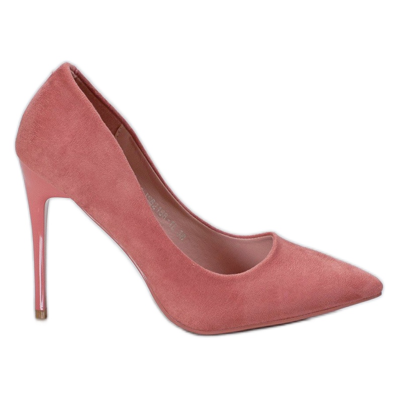 Cm Paris Semišové podpatky růžový