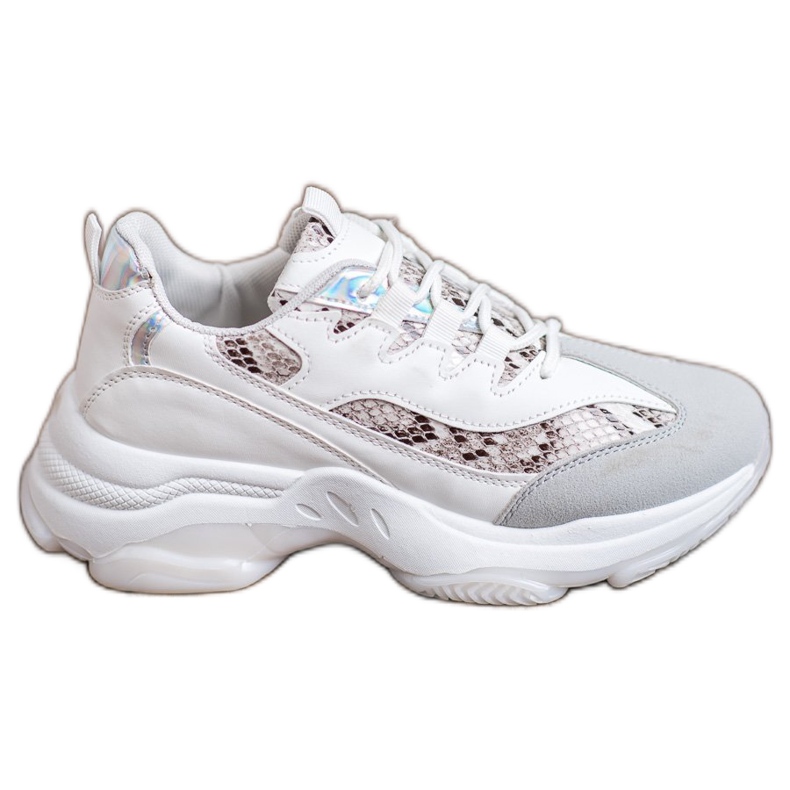 Kayla Snake Print svázané tenisky bílý Kayla Snake Print svázané tenisky bílý