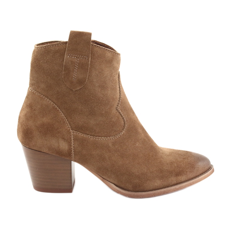 Kovbojské boty Anabelle 1466 Camel semiš hnědý