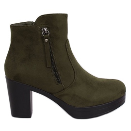Zelené boty na podpatku 8B882 Green zelená Zelené boty na podpatku 8B882 Green zelená