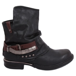 Černé vojenské boty LL-165P Black černý