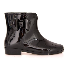 Krátké galoše s mašlí SD97 černé černý