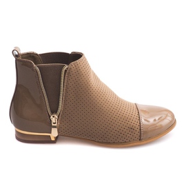 Prolamované boty 60865-2 Khaki vícebarevný zelená