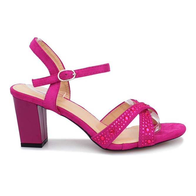 Fialové sandály na vysokém podpatku od Aliento fialový