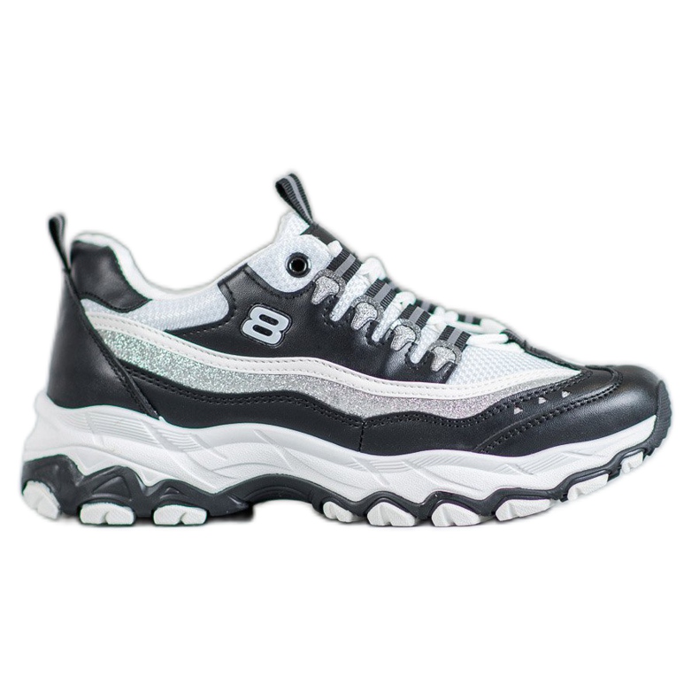 Yes Mile Tenisky se třpytkami bílý černá