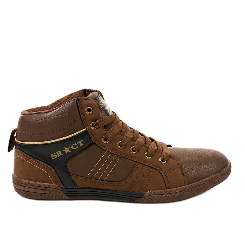 Pánské hnědé šněrovací tenisky 15M749 hnědý černá Pánské hnědé šněrovací tenisky 15M749 hnědý černá