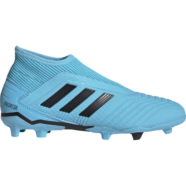 Kopačky Adidas Predator 19.3 Ll Fg Jr EF9039 modrý modrý Kopačky Adidas Predator 19.3 Ll Fg Jr EF9039 modrý modrý