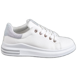 SHELOVET Eko kožené tenisky bílý