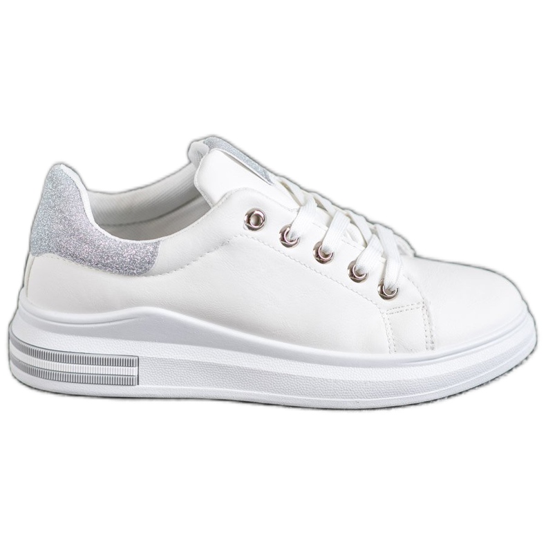 SHELOVET Eko kožené tenisky bílý