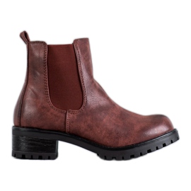 Jennika Boty na platformě červené Jennika Boty na platformě červené