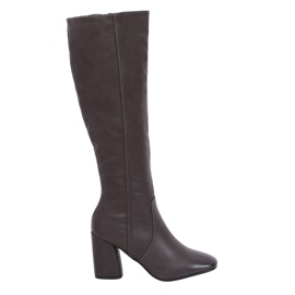 Šedá Vysoké podpatky klasická šedá 5319 Šedá