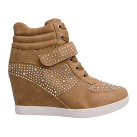 Tenisky Tenisky na klínových botách 3188 Khaki vícebarevný zelená Tenisky Tenisky na klínových botách 3188 Khaki vícebarevný zelená