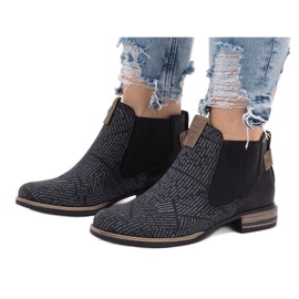 Černé boty Chelsea HX2U306-1B černá