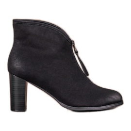 Boty VINCEZA se zipem černý