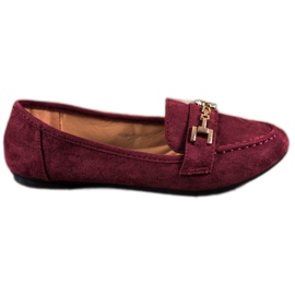 Abloom Suede Lords s ozdobou červený