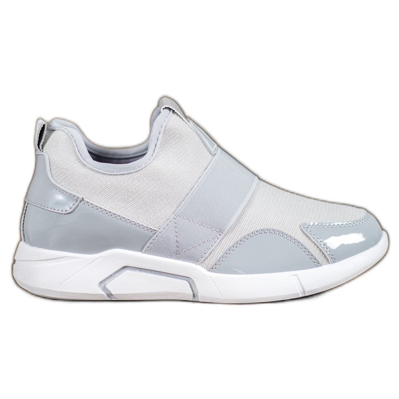 Ideal Shoes Módní nazouvací tenisky šedá