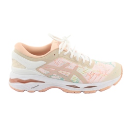 Běžecké boty Asics gel Kayano 24 Lite Show W T8A9N-0101 bílý hnědý pomerančový zelený