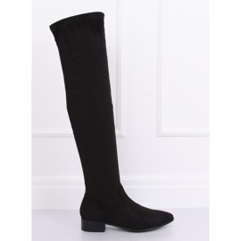 Černé vysoké stehýnka černé RB34P černé černá