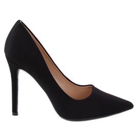 Lodičky na černé patě 4014 Black černá Lodičky na černé patě 4014 Black černá