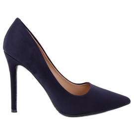 Lodičky na podpatku námořnická modř 4014 DK.BLUE