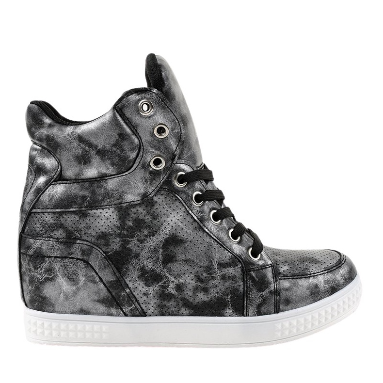 Černé tenisky se šněrovacími klíny ON001 černá