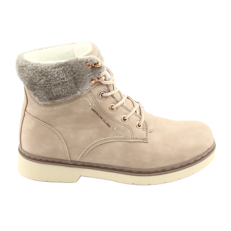 American Club American Boots Dámské krajky -Up Beige RH47 béžový