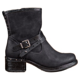 SHELOVET Vysoké boty se sponou černý