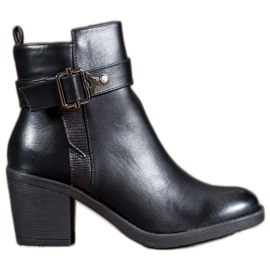 Nio Nio Klasické kozačky na vysokém podpatku černá