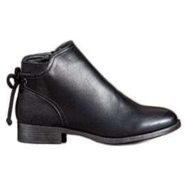 Abloom Boty s eko kůží s mašlí černá